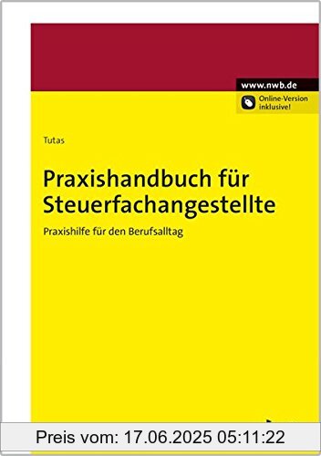 Binding : Taschenbuch, Edition : 1. Auflage, Label : NWB Verlag, Publisher : NWB Verlag, medium : Taschenbuch, numberOfPages : 351, publicationDate : 2015-12-16, authors : Mario Tutas, Olaf Ahrenhold (unter Mitarbeit von), Sönke Arendt B.A., Kathrin Baumann, Konstantin Gerdt (unter Mitarbeit von), Anika Hildebrand, Ingo Kruse, Christian Lange, Beatrice Schütt (unter Mitarbeit von), Marcel Schütt (unter Mitarbeit von), Sabine Schütt, Annegret Tretrop (unter Mitarbeit von), languages : german, ISBN : 3482659613