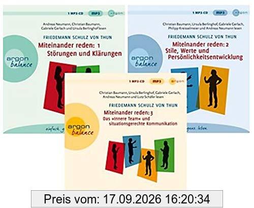 Miteinander reden, 3 MP3-CDs, Störungen und Klärungen/Stile, Werte und Persönlichkeitsentwicklung/Das Innere Team und situationsgerechte …