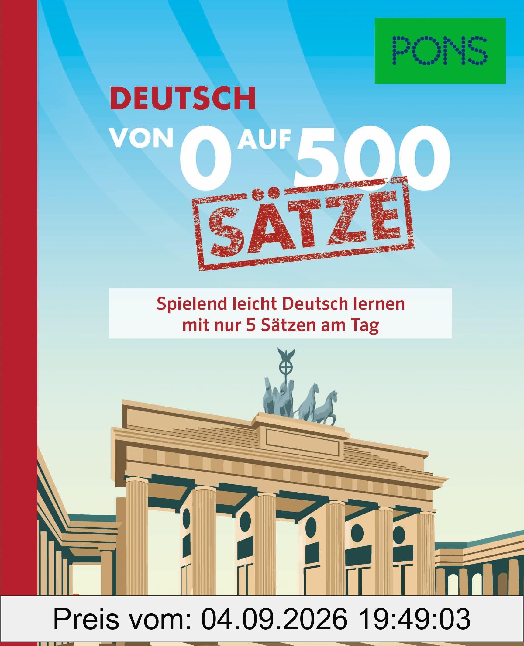 PONS Von 0 auf 500 Sätze Deutsch