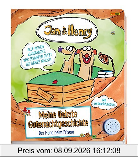 Jan & Henry: Meine liebste Gutenachtgeschichte - Der Hund beim Friseur (Soundbuch): Pappbilderbuch mit Geräuschfunktion