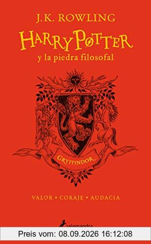 Harry Potter y la Piedra Filosofal. Casa Gryffindor: Rojo (20 Aniversario)