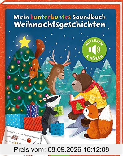 Mein kunterbuntes Soundbuch – Weihnachtsgeschichten: Mitlesen und Hören | Hochwertiges Vorlesesoundbuch zum Mitlesen mit dazugehörigen Sounds für Kinder ab 24 Monaten