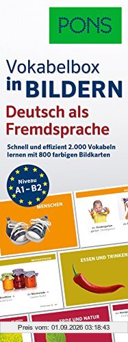 PONS Vokabelbox in Bildern Deutsch als Fremdsprache: Schnell & effizient Vokabeln lernen mit 2.000 Wörter auf 800 farbigen Bildkarten