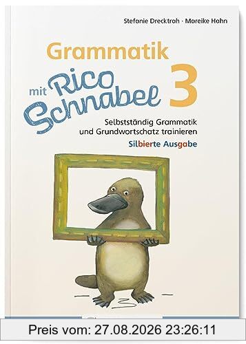 Grammatik mit Rico Schnabel, Klasse 3 - silbierte Ausgabe: Selbstständig Grammatik und Grundwortschatz trainieren (Rico Schnabel: Übungshefte Deutsch)