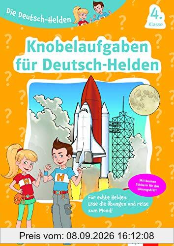 Klett Die Deutsch-Helden: Knobelaufgaben für Deutsch-Helden 4. Klasse: Grundschule (mit Stickern)