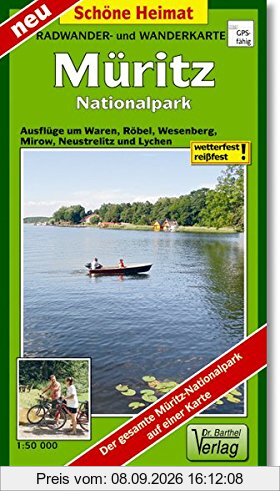 Radwander- und Wanderkarte Müritz Nationalpark: Ausflüge um Waren, Röbel, Wesenberg, Mirow, Neustelitz und Lychen (Schöne Heimat)