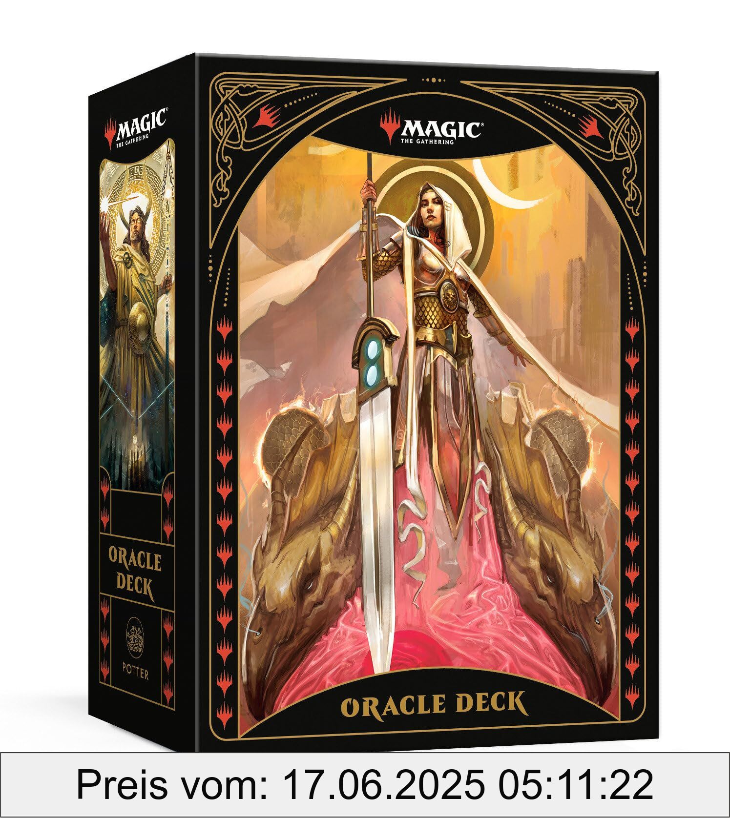 Brand : Clarkson Potter, Binding : cards, Edition : 1, Label : The Magic : The Gathering Oracle Deck : A 52-Card Deck and Guidebook : Oracle Cards, PackageQuantity : 1, medium : cards, numberOfPages : 52, publicationDate : 2024-05-21, releaseDate : 2024-05-21, languages : english, ISBN : 0593577736