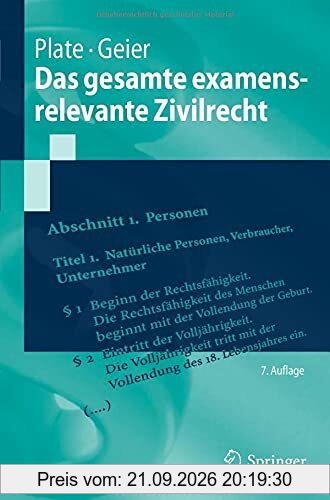 Das gesamte examensrelevante Zivilrecht (Springer-Lehrbuch)