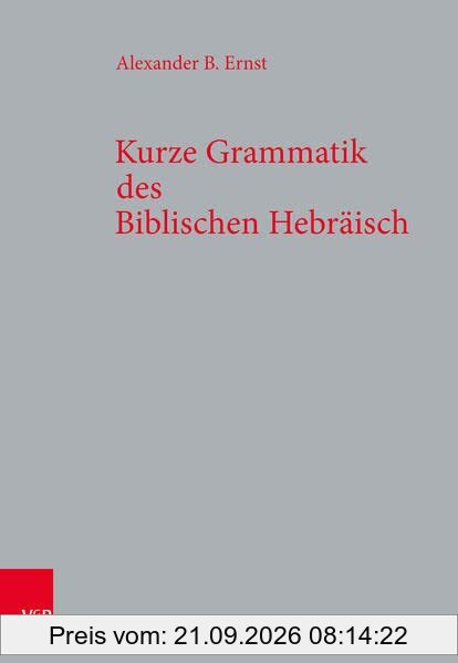 Kurze Grammatik des Biblischen Hebräisch