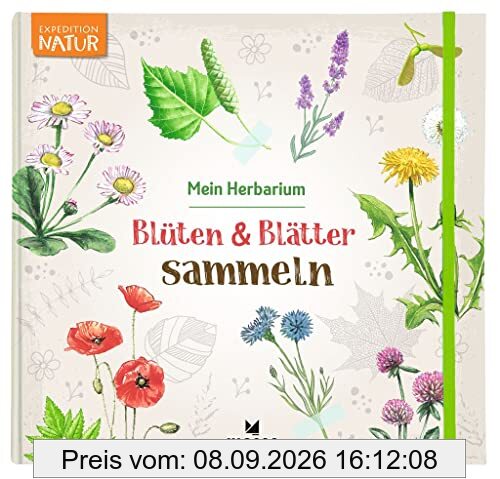 moses. Herbarium – Blüten und Blätter sammeln | Expedition Natur Herbarium zum Bestimmen von heimischen Blumen und Bäumen | Mit Vorlagen | Inkl. Basteltipps für Kinder ab 7 Jahren: Mein Herbarium