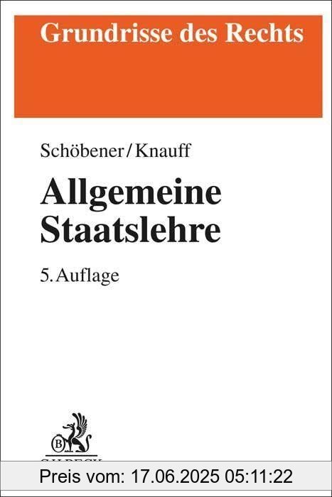 Binding : Taschenbuch, Edition : 5, Label : C.H.Beck, Publisher : C.H.Beck, medium : Taschenbuch, numberOfPages : 411, publicationDate : 2022-11-09, authors : Burkhard Schöbener, Matthias Knauff, ISBN : 3406798292