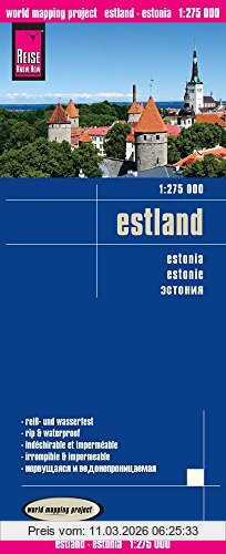 Peter Rump, Reise Know-How Verlag Reise Know-How Landkarte Estland (1, 275.000), World Mapping Project