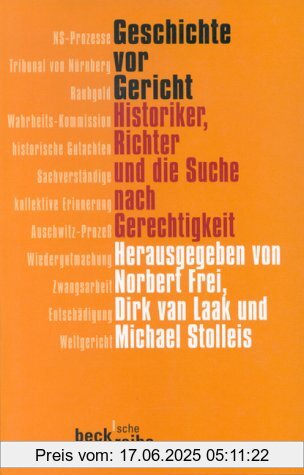 Binding : Taschenbuch, Edition : 1, Label : C.H.Beck, Publisher : C.H.Beck, medium : Taschenbuch, numberOfPages : 187, publicationDate : 2000-03-23, publishers : Norbert Frei, Dirk van Laak, Michael Stolleis, languages : german, ISBN : 3406421555