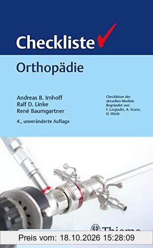 Checkliste Orthopädie (Checklisten Medizin)