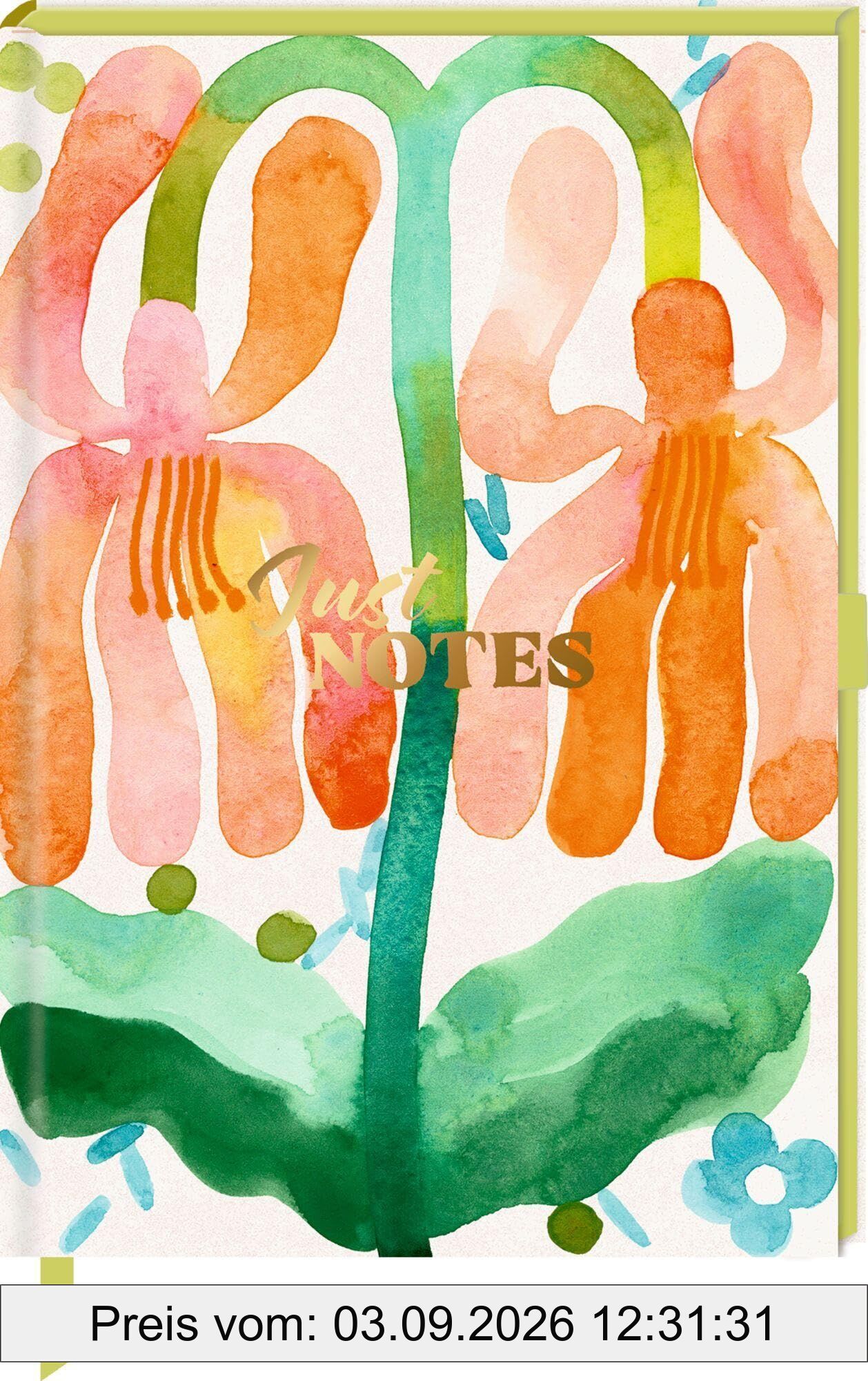 Notizbuch DIN A5 - Just Notes (Orange Flower)