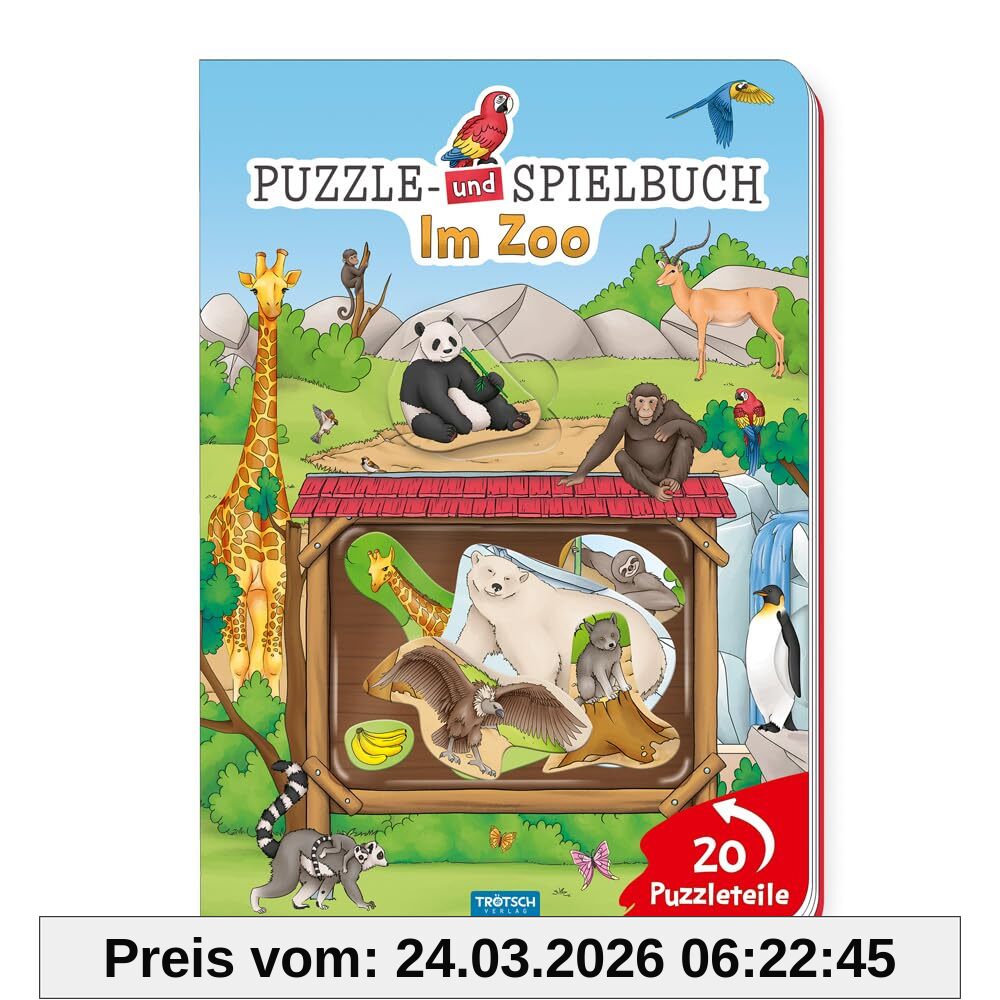 Trötsch Puzzlebuch Spielbuch Im Zoo: Beschäftigungsbuch Spielbuch Puzzlebuch Vorlesebuch