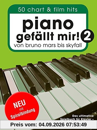 Piano gefällt mir! 50 Chart und Film Hits - Band 2 (Variante Spiralbindung). Von Bruno Mars bis Skyfall. Das ultimative Spielbuch für Klavier - arrangiert von Hans-Günter Heumann