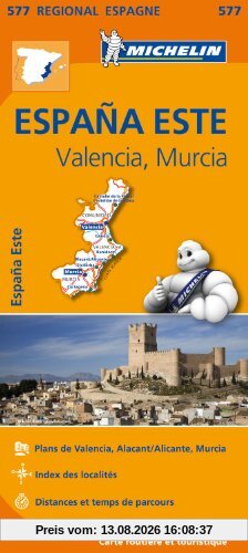 COMUNIDAD VALENCIANA , MURCIA 11577 CARTE ' REGIONAL ' MICHELIN KAART