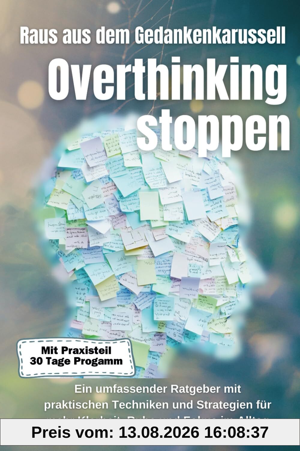 Overthinking stoppen – raus aus dem Gedankenkarussell: Ein umfassender Ratgeber mit praktischen Techniken und Strategien für mehr Klarheit, Ruhe und Fokus im Alltag