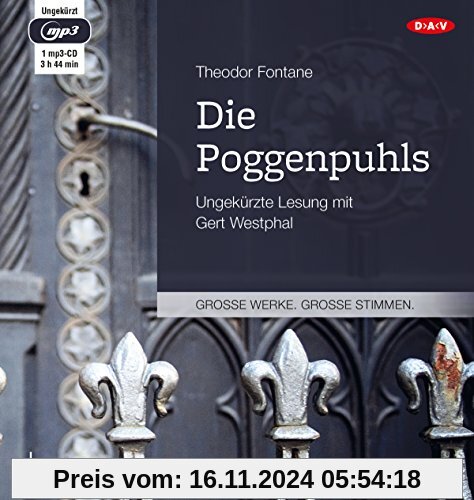 Die Poggenpuhls: Ungekürzte Lesung mit Gert Westphal (1 mp3-CD)