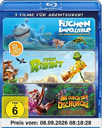 Abenteurer-Box - Fischen Impossible/Prinz Ribbit/Ab durch den Dschungel [3D Blu-ray]