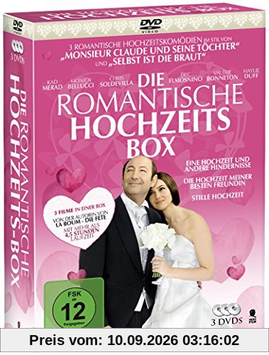 Die romantische Hochzeitsbox - 3 romantische Hochzeitskomödien in einer Box: Eine Hochzeit und andere Hindernisse, Die Hochzeit meiner besten Freundin, Stille Hochzeit (3 DVDs)