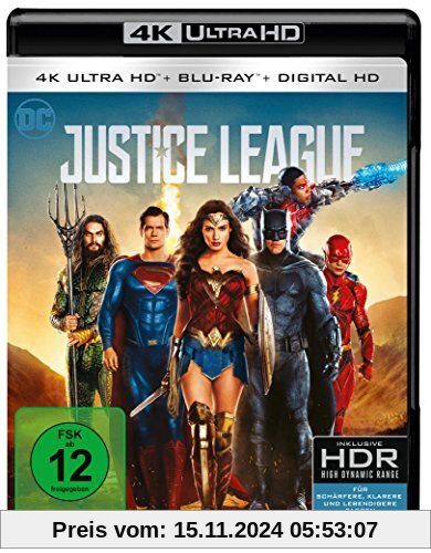 Justice League (4K Ultra HD + 2D Blu-ray) [Blu-ray]