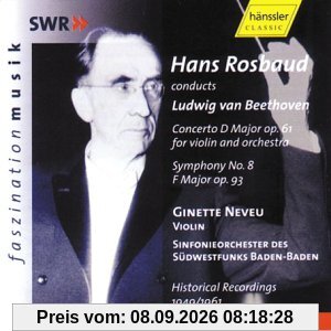 Rosbaud Dirigiert Beethoven (Violinkonzert/Sinfonie Nr. 8) (Aufnahmen 1949/1961)