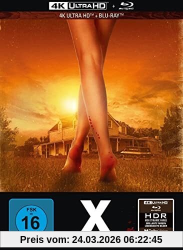X - 2-Disc Limited Collector's Edition im Mediabook - Cover B (Deutsch/OV) (UHD-Blu-ray + Blu-ray)