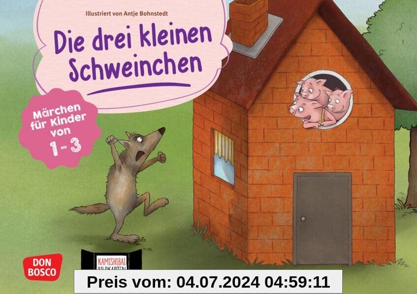 Die drei kleinen Schweinchen. Kamishibai Bildkartenset: Märchen für Kinder von 1 - 3. Die beliebte Geschichte für die Kr