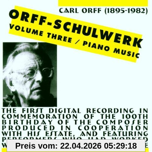 Nikolaus Lahusen Orff-Schulwerk, Volume 3, Piano Music