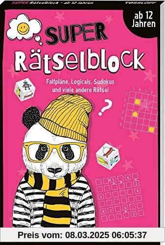 Super Rätselblock ab 12 Jahren. Faltpläne, Logicals, Sudokus und viele andere Rätsel: 128 Seiten Rätselspaß