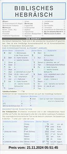 Biblisches Hebräisch - Kurzgrammatik. Die komplette Grammatik anschaulich und verständlich dargestellt