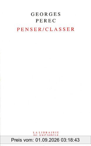 Penser, classer