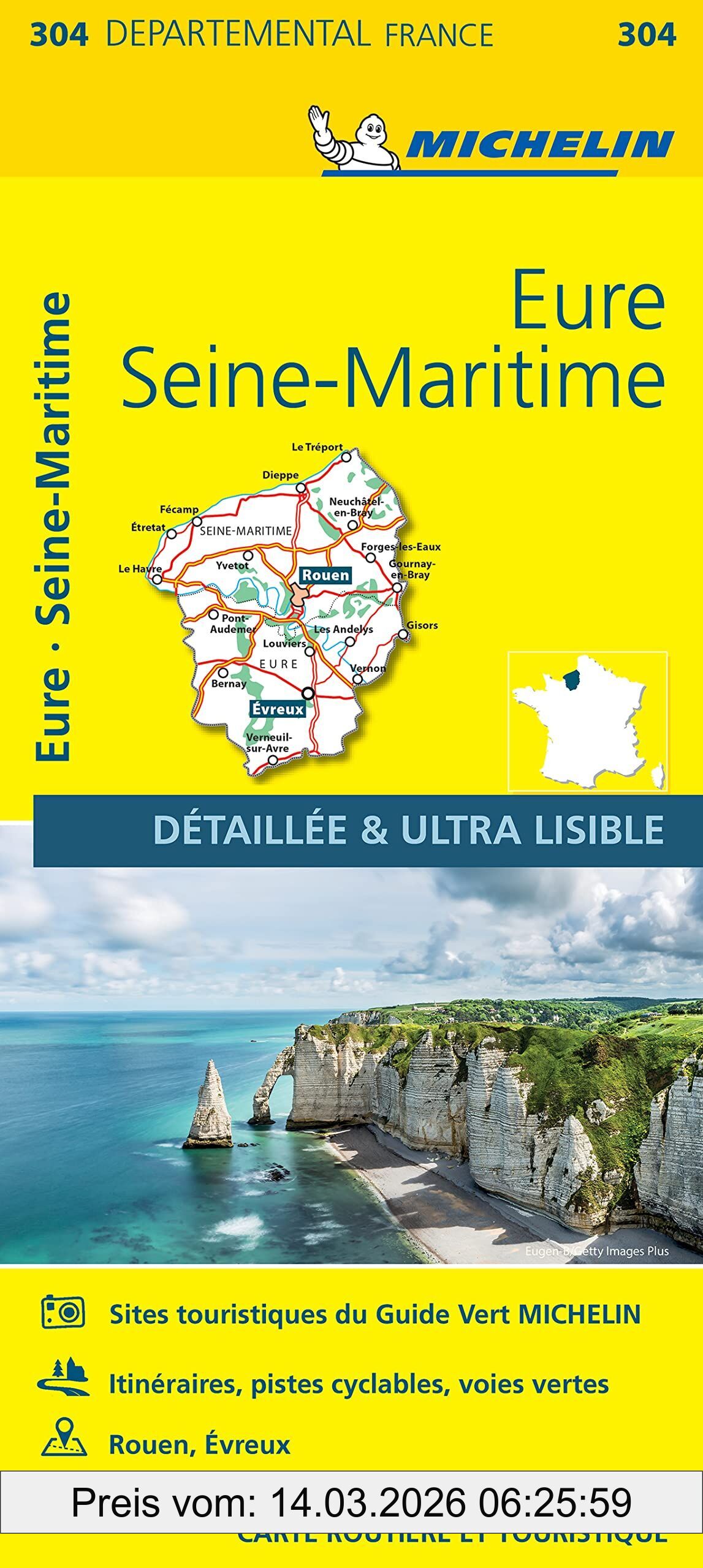 Collectif Michelin Carte Eure, Seine-Maritime Michelin