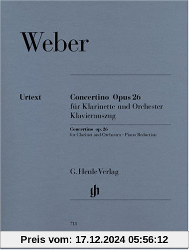 Concertino Es-Dur Op 26 Klar Orch. Klarinette, Klavier