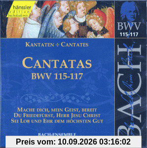 Edition Bachakademie Vol. 37 (Geistliche Kantaten Bwv 115-117)
