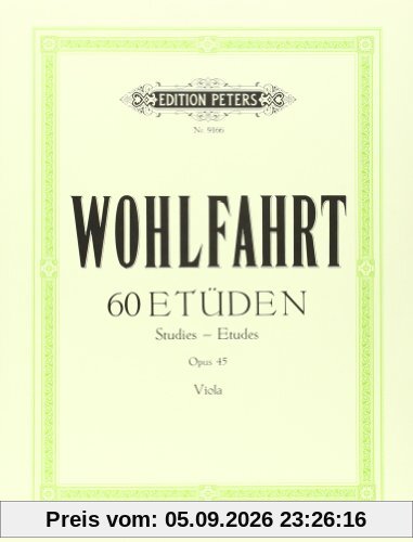 60 Etüden für Violine solo op. 45: für Viola bearbeitet