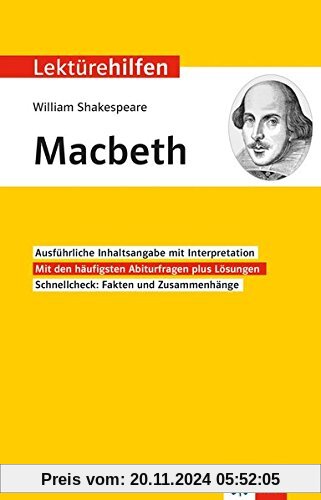 Lektürehilfen William Shakespeare Macbeth