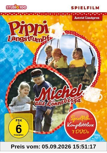 Pippi Langstrumpf / Michel aus Lönneberga - Spielfilm Komplettbox [7 DVDs]