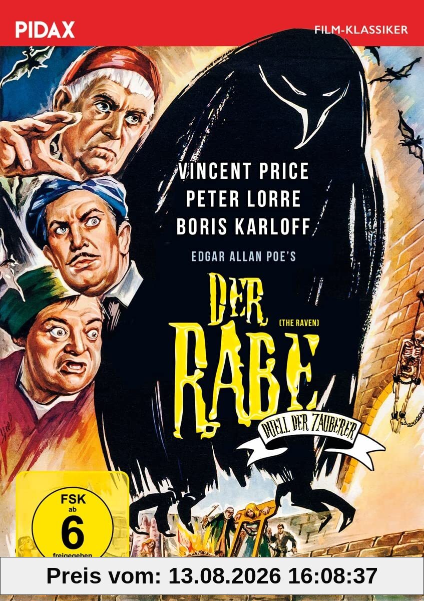 Der Rabe - Duell der Zauberer (The Raven) / Starbesetzter Edgar-Allan-Poe-Kultfilm (Pidax Film-Klassiker)