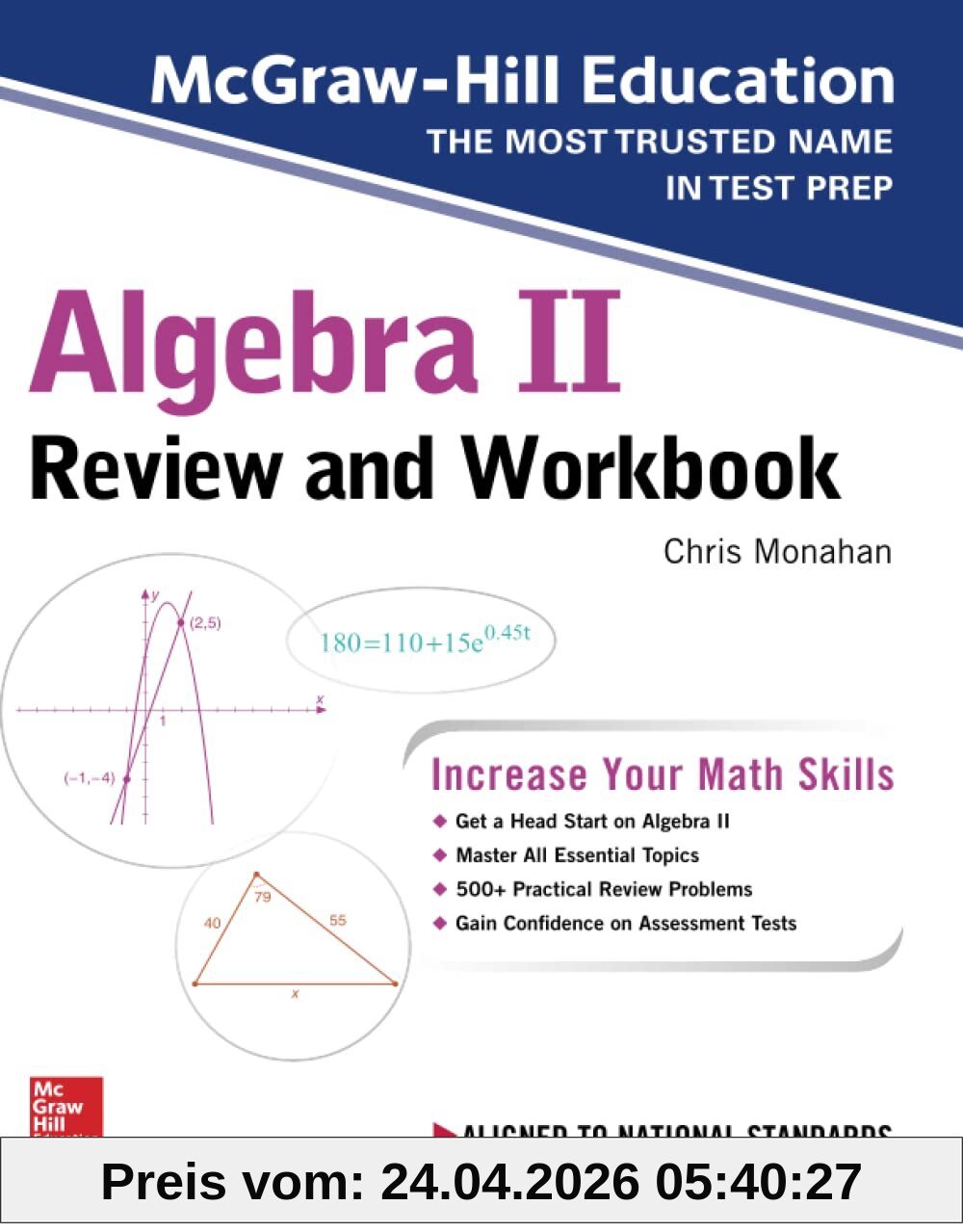 Christopher Monahan McGraw-Hill Education Algebra Ii Review And Workbook