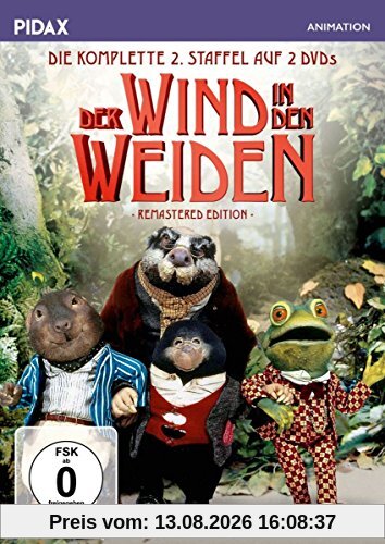 Der Wind in den Weiden, Staffel 2 - Remastered Edition (The Wind in the Willows) / Die komplette 2. Staffel nach dem Buchklassiker von Kenneth Grahame (Pidax Animation) [2 DVDs]