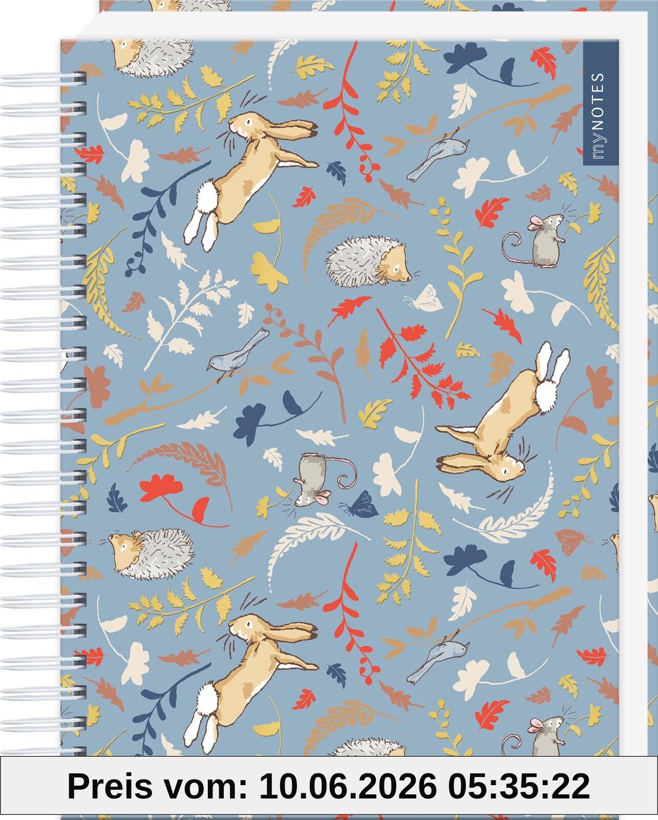 myNOTES Papeterie: Weißt du eigentlich, wie lieb ich dich hab? Ringbuch: hellblau | Notizbuch mit Spirale, punktkariert, für Kreatives und Erinnerungen