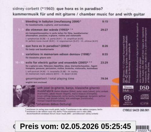 Sidbney Corbett: que hora es in paradiso? - Kammermusik für und mit Gitarre