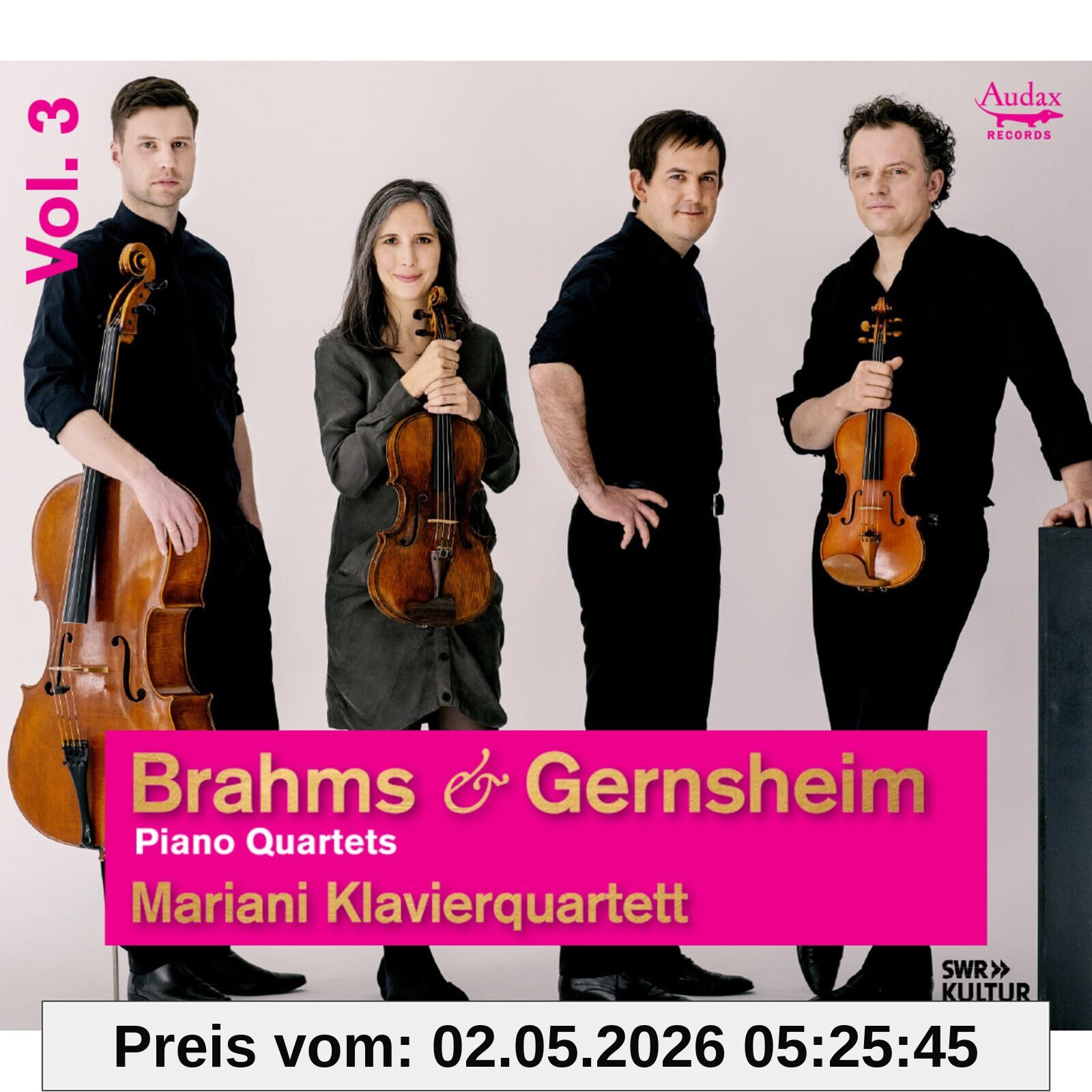 Mariani Klavierquartett Brahms & Gernsheim Vol. 3