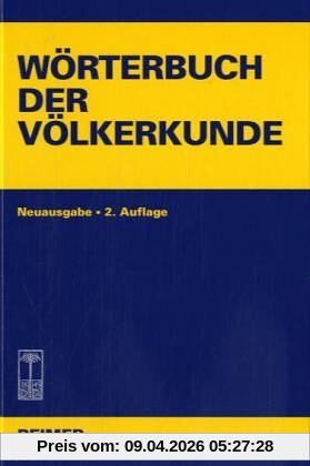 Wörterbuch der Völkerkunde: Mit 1250 Stichwörtern