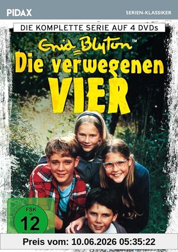 Enid Blyton: Die verwegenen Vier / Die komplette Serie nach den Romanen von Kultautorin Enid Blyton (Pidax Serien-Klassiker) [4 DVDs]