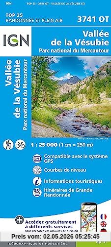 3741OT Vallée de la Vésubie - Parc National du Mercantour 1:25 000: 1:25000