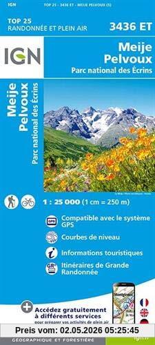Meije.Pelvoux.PN des Ecrins 1:25 000